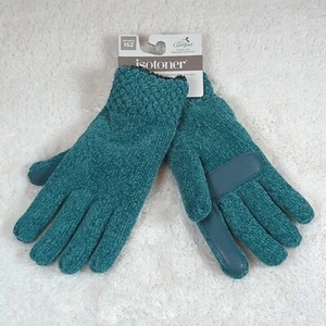 Damen Isotoner gefütterte Chenille Handschuhe pfauengrün OSFA A40K2PEA1SZ - Bild 1 von 4