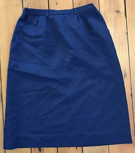Vintage 80s 1983 McDonalds Navy Blue Uniform Skirt 16 Regular 32" Waist - Picture 1 of 5