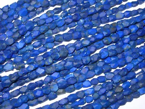 Tubo facetado mate 5 mm x 4 mm cuentas de piedras preciosas lapislázuli 15" hebra - Imagen 1 de 1