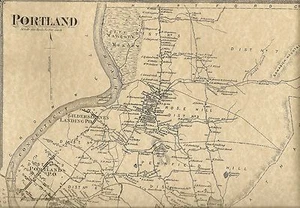 Portland Gildersleeve Riverdale CT 1874  Maps with Homeowners Names Shown - Picture 1 of 3