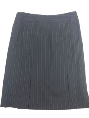 Прямая юбка Signature от Larry Levine Midnight черная в полоску с подкладкой размер 8  - Изображение 1 из 4