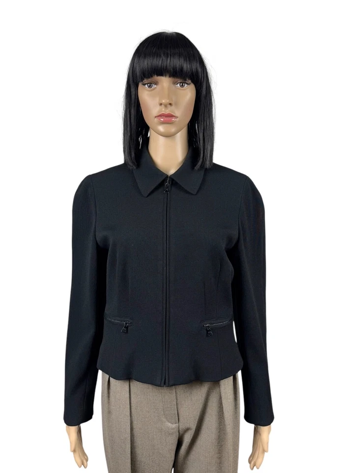 Prada 90s Acetate Collared Zip Jacket size L Vintage - Image 1 of 4