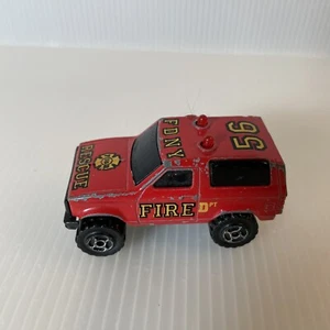 Majorette France Sonic Flashers FDNY Ford Bronco Fire Rescue Dept Diecast Car - Picture 1 of 6