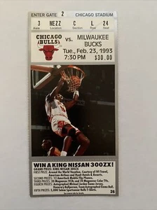 Chicago Bulls Vintage Ticket Stub Michael Jordan 34 Punkte - Bild 1 von 2