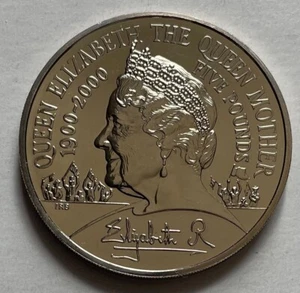 Great Britain 5 Pounds (Crown) 2000 - Queen Mother - 100th Birthday - BU - Picture 1 of 5