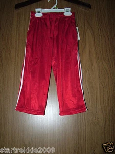WonderKids Toddler Boy's Athletic Pants, Red w/White Strips Colors, Sz. 2T. NWT - Picture 1 of 3