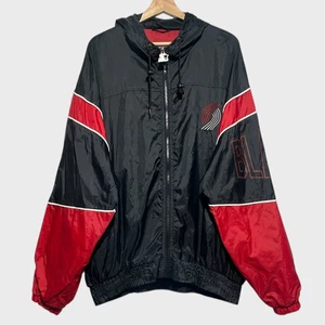 Chaqueta cortavientos de baloncesto de la NBA Portland Trail Blazers de colección de los años 90 XL - Imagen 1 de 5