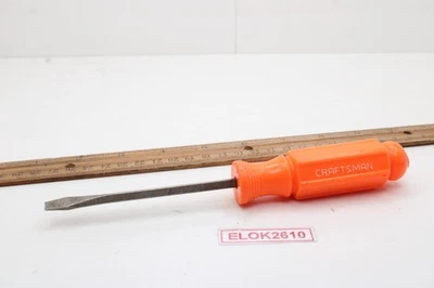 Craftsman 41555 H WF 3/16" x 4" High Visibility Orange  Flathead Screwdriver USA - Image 1 of 4