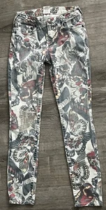 True Religion Casey Butterfly Skinny Jeans Young Preteen Girls Size 14 - Picture 1 of 5