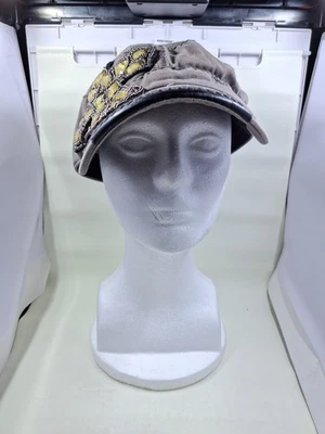 Olive & Pique Brand Cap Brown Gold Bead Cabochon Cross With Bling, Adjustable - Image 1 of 4