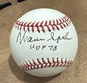 Warren Spahn (died 2003) HOF 73 Braves JSA Signed Autographed Baseball  - Picture 1 of 3
