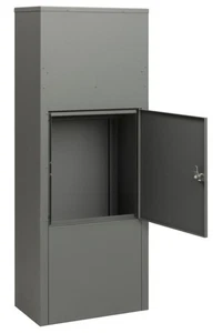 MEFA Paketbriefkasten Hazel 466 Basaltgrau RAL 7012 Entnahme hinten - Bild 1 von 3