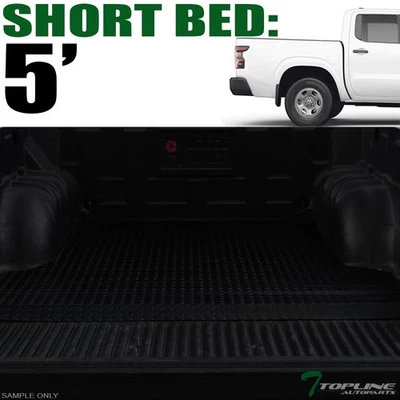 TLAPS For 2022-2024 Nissan Frontier 5 Ft Rubber Truck Bed Trunk Mat Liners Black — 第 1/4 张图片