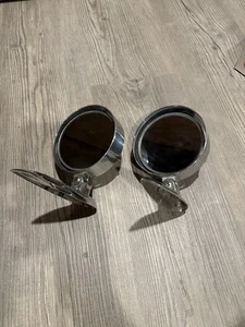 Nice Original Vintage 1950’s Yankee Tri Bar Mirror Pair Rat Rod Accessory - Bild 1 von 7