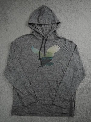 American Eagle Shirt Mens Extra Large Gray Athletic Fit Hoodie Lightweight - Image 1 of 4