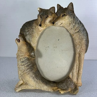 Волки 3D смолы картина рамка волк семьи щенков деревенский загородный домик 4 X 6 фото - Изображение 1 из 4