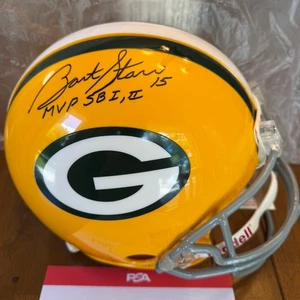 Bart Starr MVP SB I II Signed Autographed Full Size Authentic Helmet PSA LOA - Picture 1 of 9