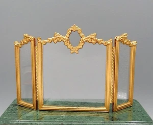 Vintage OOAK Antique Fireplace Screen Artisan Dollhouse Miniature 1:12 - Picture 1 of 11