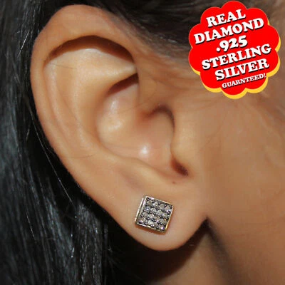 Aretes de diamantes naturales marrones de corte redondo de 1/6 quilate 2 envío gratuito y rápido Foto 1 de 4