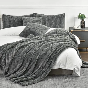 YUSOKI Luxury Faux Fur Blanket, Soft Fuzzy Fluffy Comfy Warm Blanket for Couc... - Picture 1 of 9