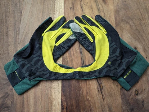 Nike Oregon Ducks Gloves Men's Size Extra Large XL Cover