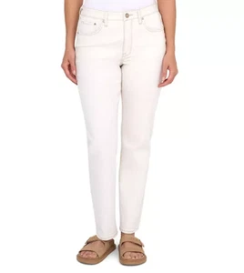Seven 7 Women's High Rise Slim Straight Jean - Color: Bone - Size 12 - Picture 1 of 8