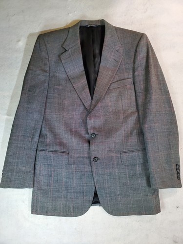 BURBERRYS Signature grigio pied de poule TUTA CAPPOTTO GIACCA SPORTIVA UOMO taglia 42R 2 bottoni