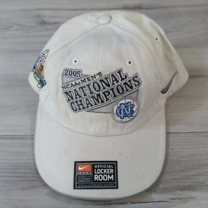 North Carolina Strapback Hat Men OSFM Beige 2005 NCAA Champs Locker Room Nike - Picture 1 of 15