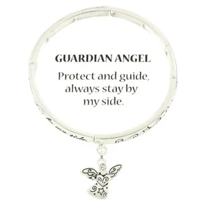 Guardian Angel Bracelet Inspirational Message BLESSING Wings Religious Jewelry - Picture 1 of 1