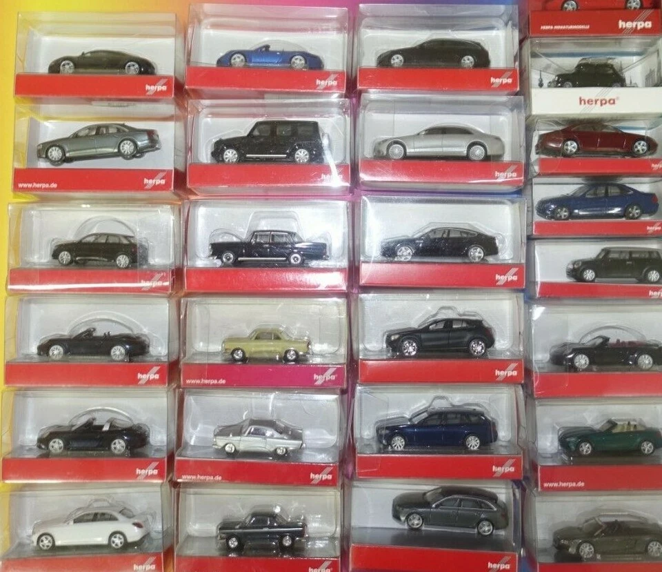 Herpa Mercedes Audi Porsche BMW Mini NSU VW Opel Auto Modell HO 1:87 OVP - Bild 1 von 1