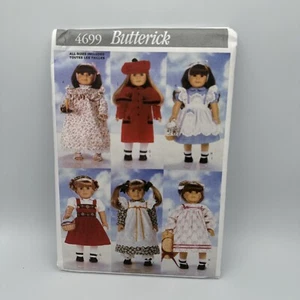 Butterick 4699 Pattern 18" Doll Clothes Dirndl Dress Pinafore Pantaloons UNCUT - Picture 1 of 2