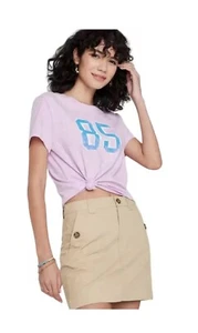 Women's High Rise Chino Mini Skirt Wild Fable Beige 10 - Picture 1 of 2