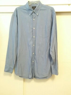 J. Crew Classic Mens Blue Button Down Dress Shirt Pocket Size L Large used - Image 1 of 4