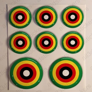 Zimbabwe Stickers Roundel Cockade 3D Resin Domed Air Force Adhesive Sticker  - Picture 1 of 1