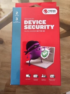 Trend Micro Device Security 2 Devices 3 Years For PC Mac Mobile Phone Tablet - Picture 1 of 1
