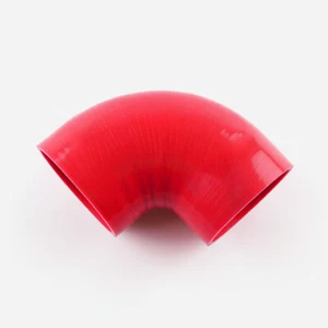 90 Degree Elbow Hose ID102mm 4" Inch Silicone Intake Intercooler Pipe Red - Foto 1 di 6