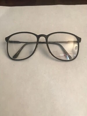 VTG New Europa Carson Plastic & Metal Glasses Flex Frames Brown 54-17-130 - Image 1 of 4