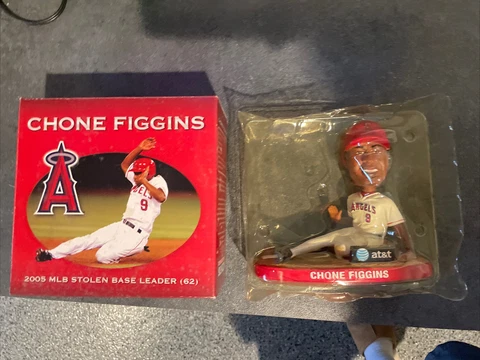 Chone Figgins Angels Bobblehead SGA MLB Stolen Base Leader 2005 New Sealed Mint! Cover