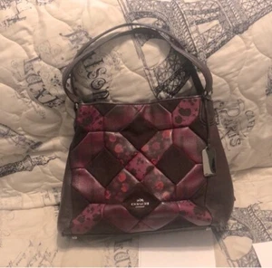 Coach Edie 31 Patchwork Leather Shoulder Bag Large Purple Women - Picture 1 of 9