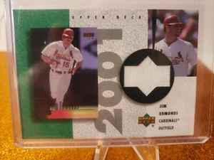 2001 Upper Deck Baseball #r-je Jim Edmonds relic patch - Picture 1 of 2