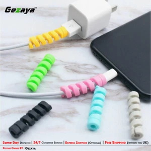 Spiral Cable Protector Wire Organizer Smartphones Charger Iphone Data Line UK - Picture 1 of 13