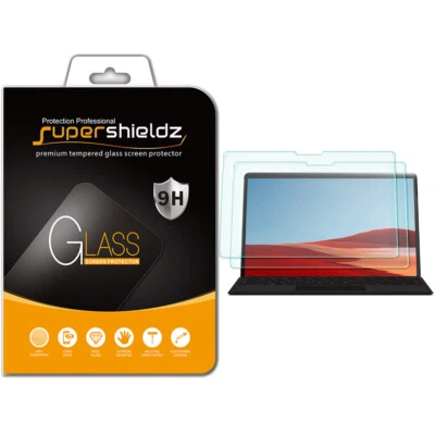 2xSupershieldz Tempered Glass Screen Protector for Microsoft Surface Pro X/Pro 8 - Image 1 of 4
