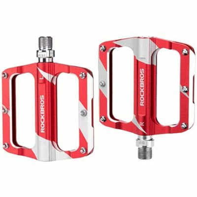 ROCKBROS Pedales Bicicleta Aluminio 9/16" Pedales Antideslizante Cojinete Sellado MTB 3 Colores Foto 1 de 4