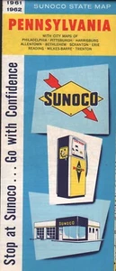 1961 Sunoco Road Map: Pennsylvania NOS - Picture 1 of 1