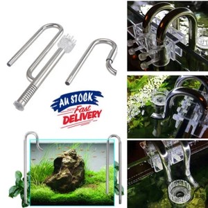 Stainless Steel Lily Pipe Inflow Outflow Filter for Aquarium Planted Fish Tank - Picture 1 of 14