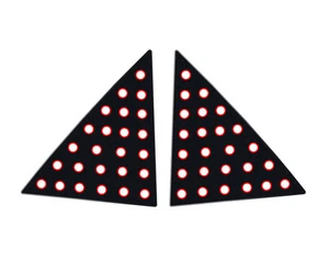 Sports Window Glass 3D C Pillar Red Plate For 11 12 Kia Picanto - Picture 1 of 1