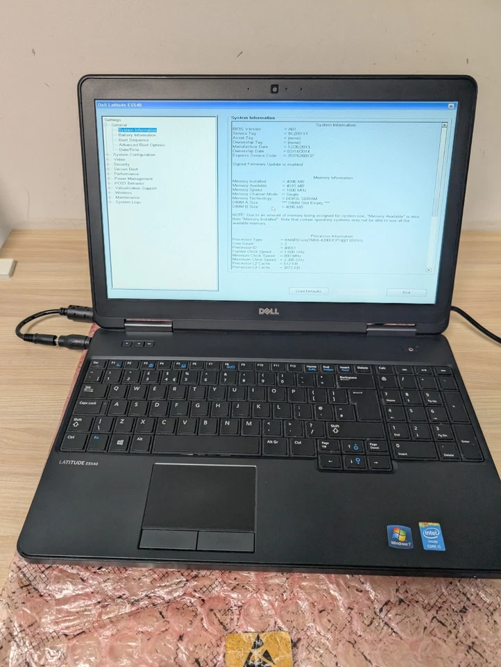 Dell Latitude E5540 - i5-4200U - 4GB Ram - No Storage - Image 1 of 4