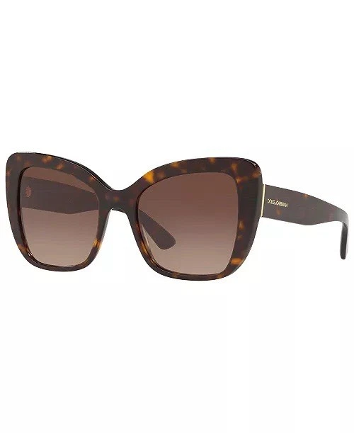 Gafas de sol DOLCE & GABBANA DG 4348 Habana Marrón oscuro tortuga diseñador D&G usadas Foto 1 de 4