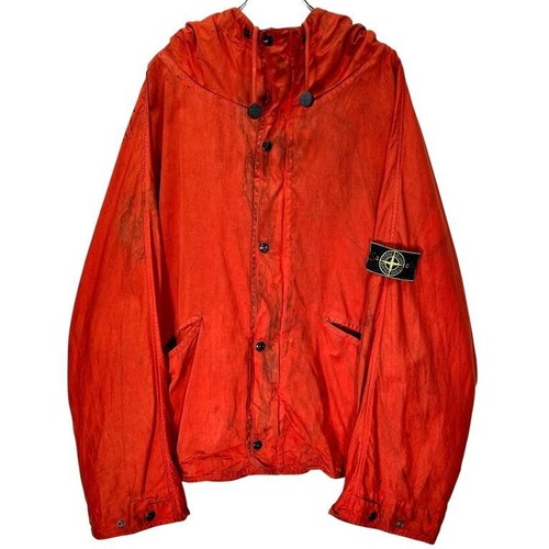 Giacca con cappuccio collo alto rivestimento SS Stone Island RASO GOMMATO vintage 1988 L