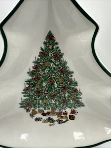 Johnson Brothers Victorian Christmas Tree Shaped Dish - Picture 1 of 6